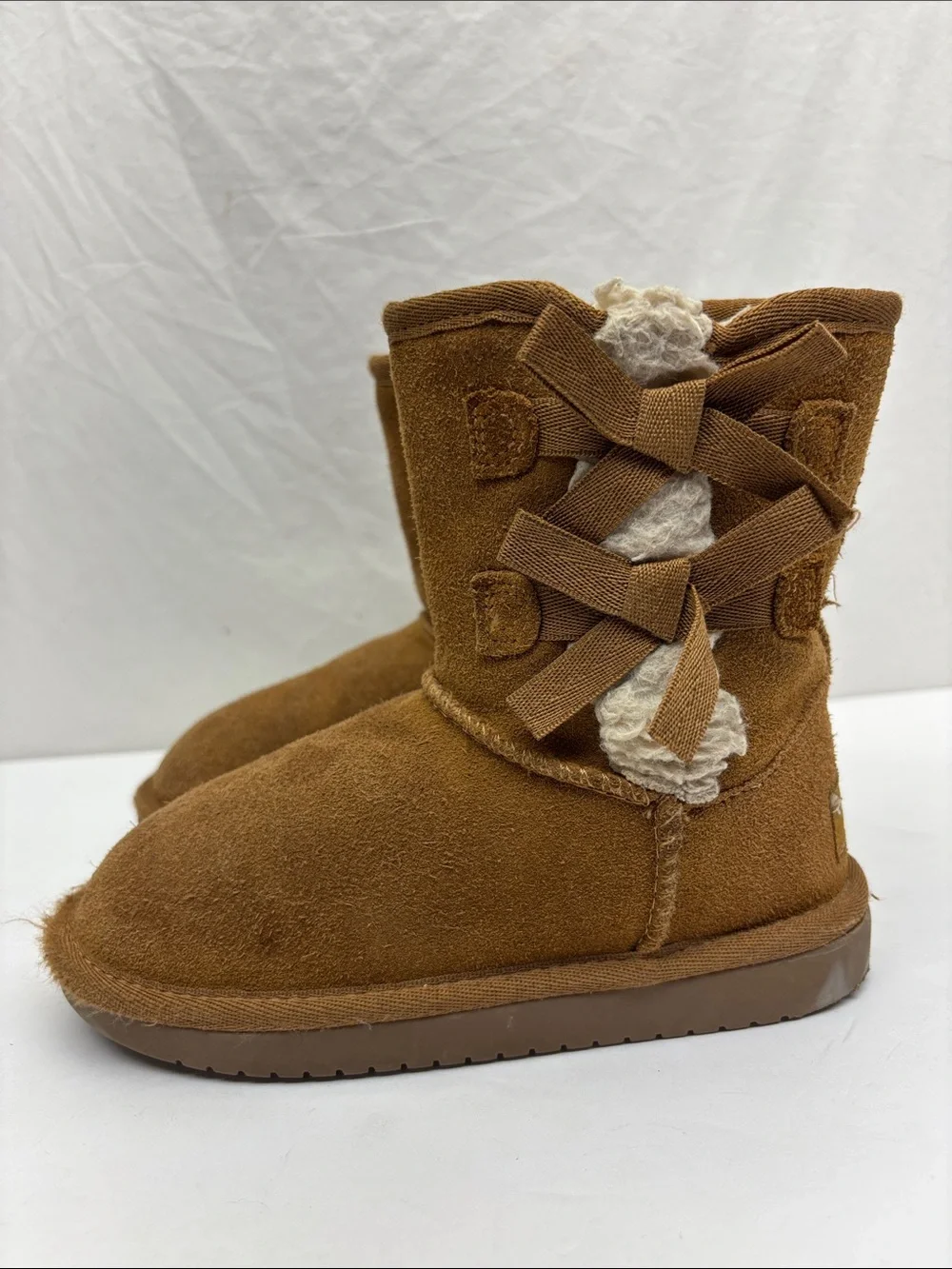 Kookaburra by UGG Kids Brown Boots with Side Bows, size 13, box 74